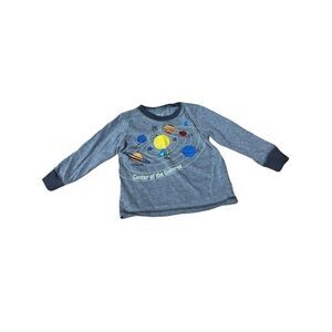 Wonder Kids Toddler Boy Size 2T Long Sleeve Shirt “Center Of The Universe”
